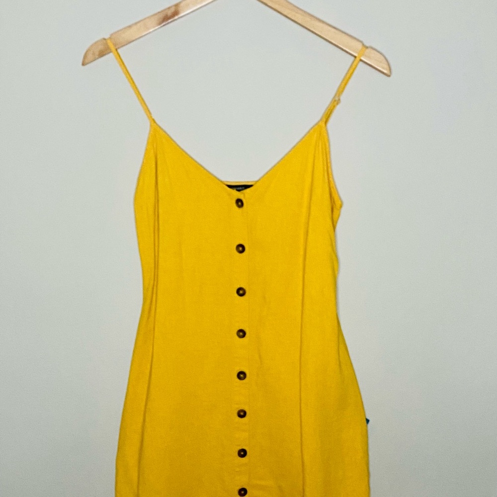Linen Summer Dress Yellow